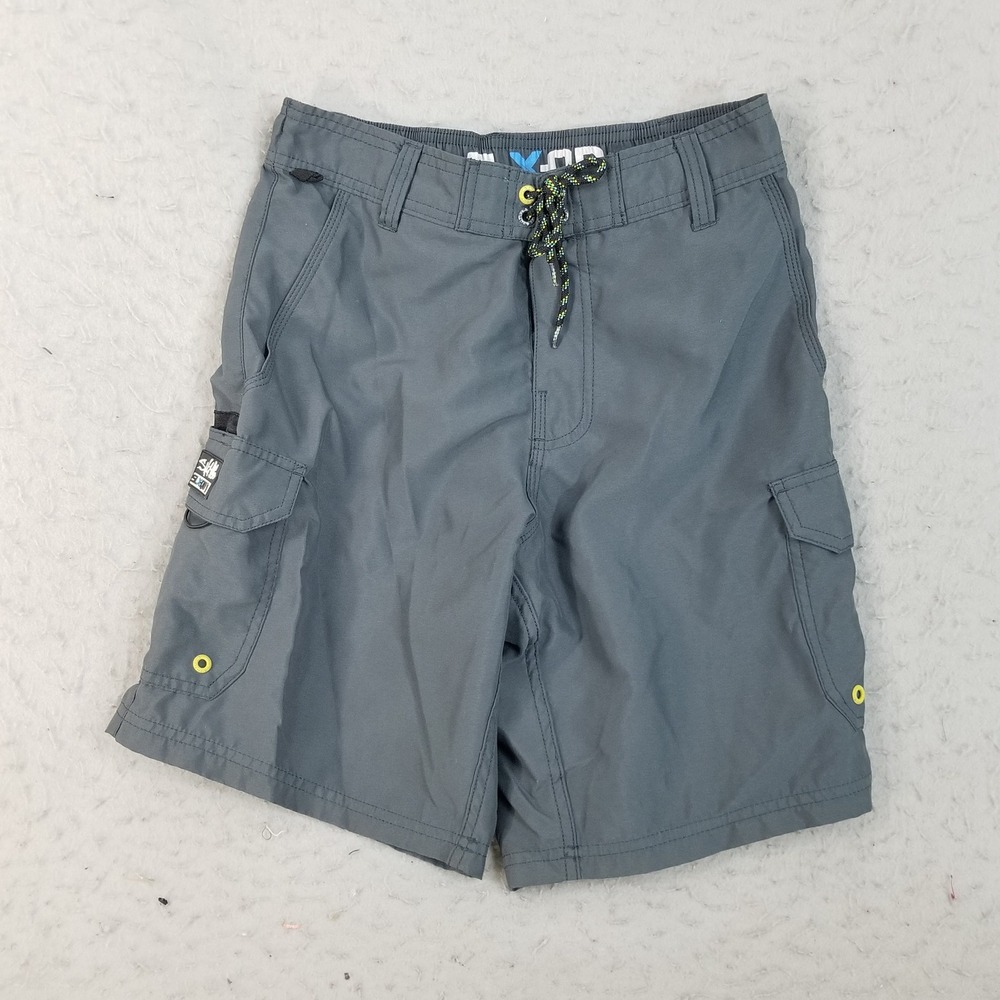 Salt Life Shorts Mens S Gray SLX-QD Board Shorts Cargo Fishing Quick Dry